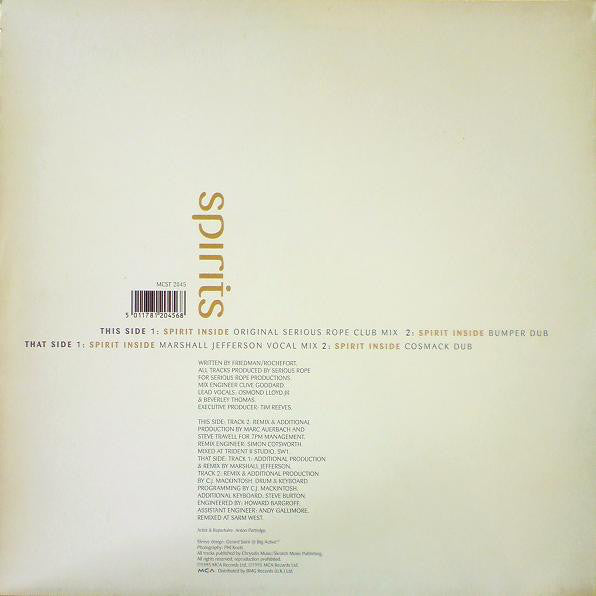 Spirits - Spirit Inside (Serious Rope & Marshall Jefferson Club Mixes) (12", Single)