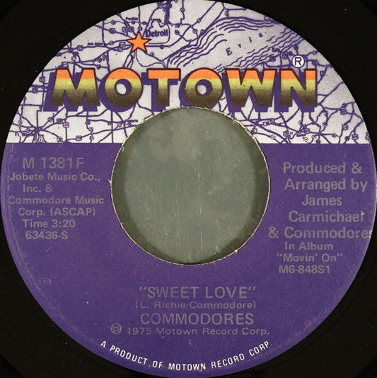 Commodores : Sweet Love / Better Never Than Forever (7", Single)