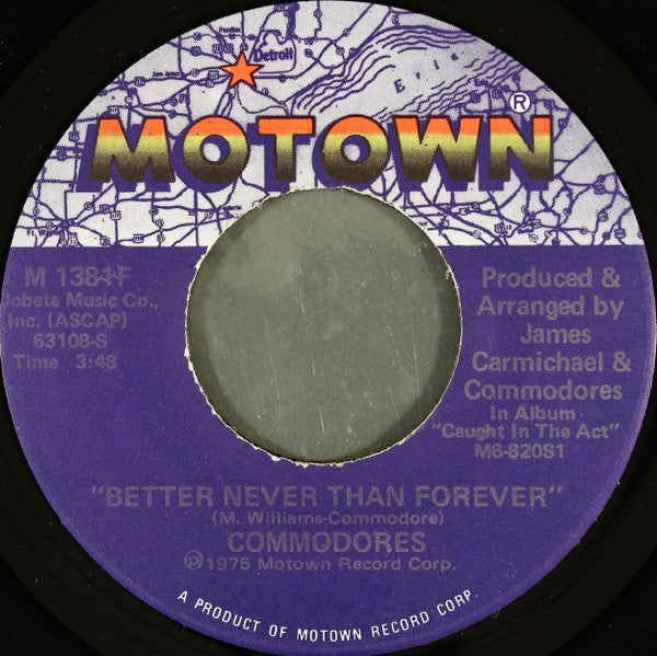 Commodores : Sweet Love / Better Never Than Forever (7", Single)