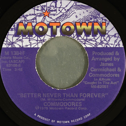 Commodores : Sweet Love / Better Never Than Forever (7", Single)