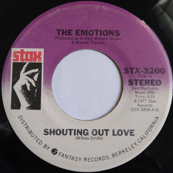 The Emotions : Shouting Out Love (7", San)