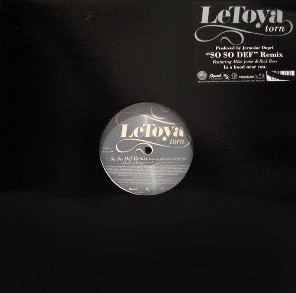 LeToya Featuring Mike Jones & Rick Ross - Torn (So So Def Remix) (12")
