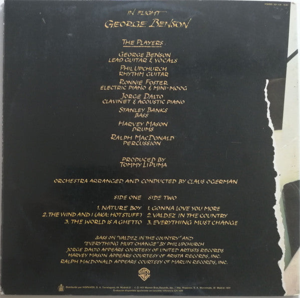 George Benson : In Flight (LP, Album, Gat)