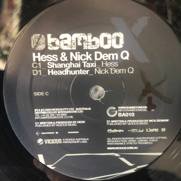 Hess & Nick Dem Q : Bamboo X (2x12")