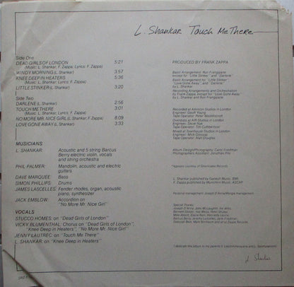 L. Shankar* - Touch Me There (LP, Album)