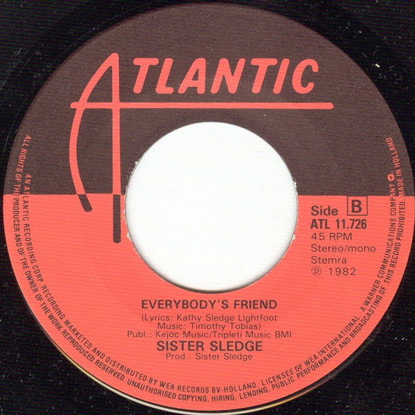 Sister Sledge : Super Bad Sisters (7", Single)