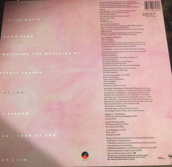 Grover Washington, Jr. - Inside Moves (LP, Album)
