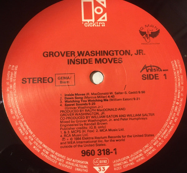 Grover Washington, Jr. - Inside Moves (LP, Album)