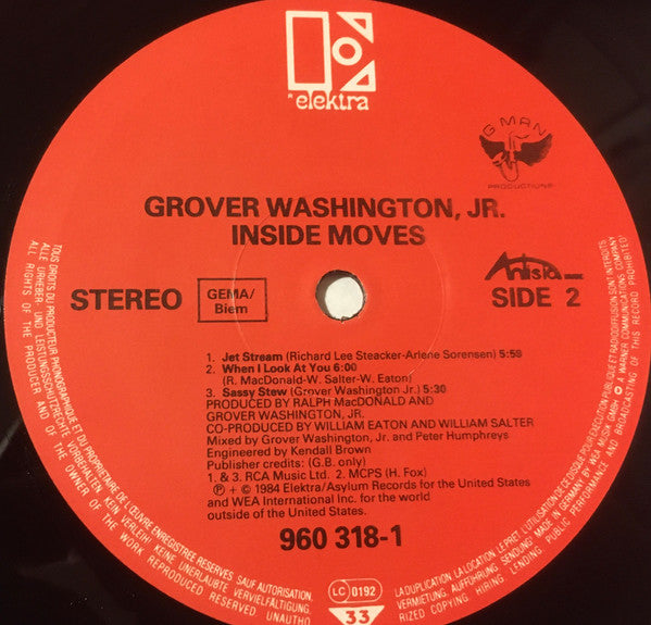 Grover Washington, Jr. - Inside Moves (LP, Album)