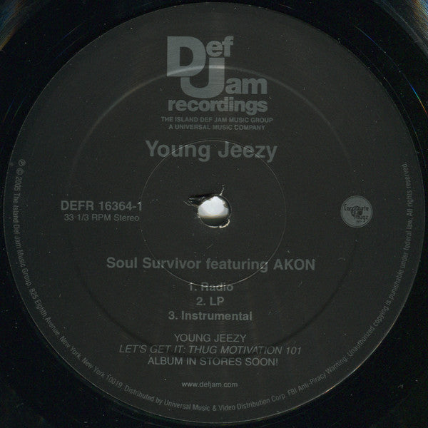 Young Jeezy : Soul Survivor (12", Single, Promo)