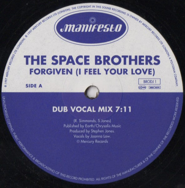 The Space Brothers - Forgiven (I Feel Your Love) (12", Promo)