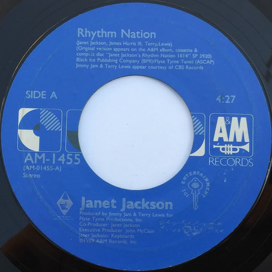 Janet Jackson : Rhythm Nation (7", Single, Styrene, Car)