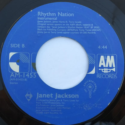 Janet Jackson : Rhythm Nation (7", Single, Styrene, Car)