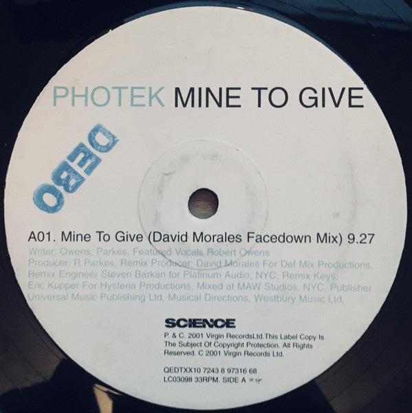 Photek - Mine To Give (12")