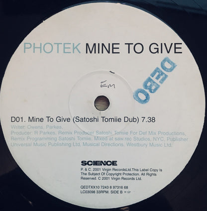 Photek - Mine To Give (12")