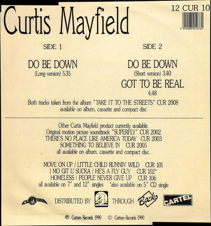 Curtis Mayfield : Do Be Down (12")