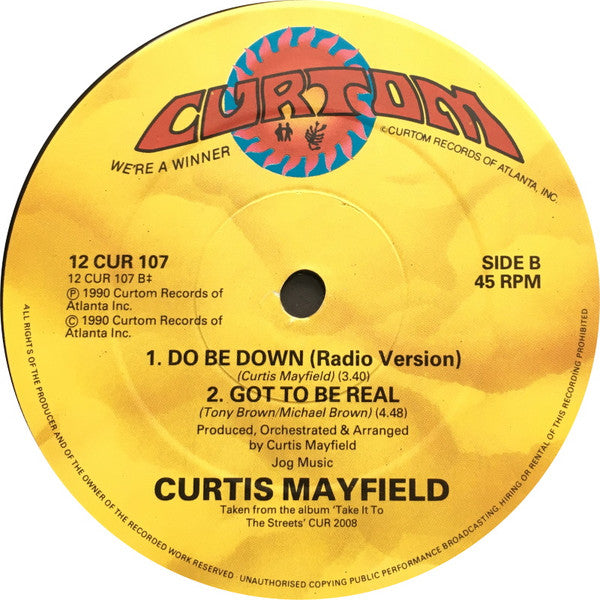 Curtis Mayfield : Do Be Down (12")