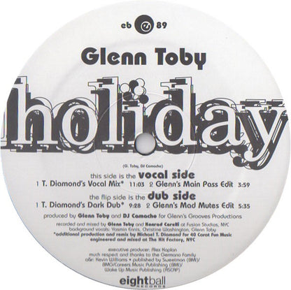 Glenn Toby* : Holiday - The T. Diamond Mixes (12")