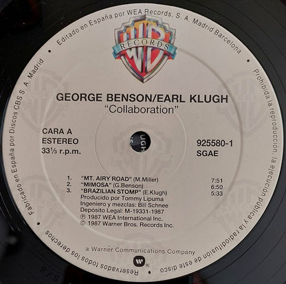 George Benson / Earl Klugh - Collaboration (LP, Album)