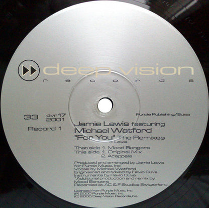 Jamie Lewis Featuring Michael Watford - For You (The Remixes) (2x12")