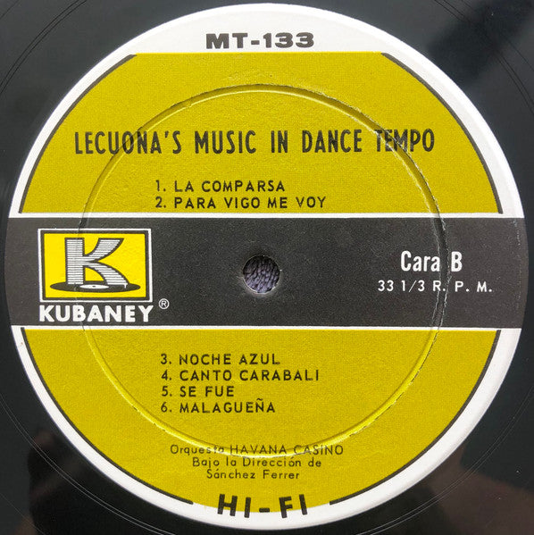 Orquesta Havana Casino - Música De Lecuona En Tiempo Bailable (LP, Album)