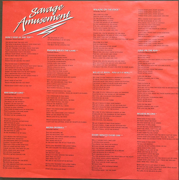 Scorpions : Savage Amusement (LP, Album)