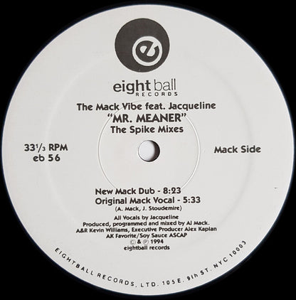 The Mack Vibe Feat. Jacqueline : Mr. Meaner (The Spike Mixes) (12")