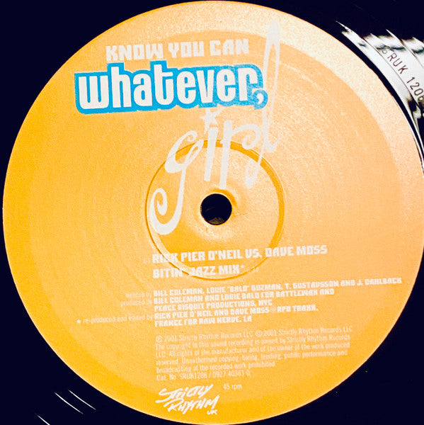 Whatever, Girl - Know You Can (12")