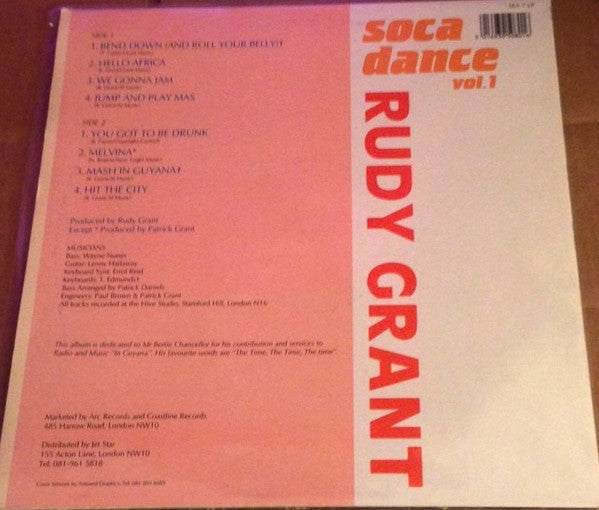 Rudy Grant : Soca Dance Vol. 1 (LP, Album)