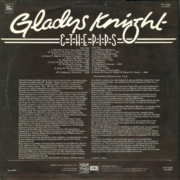 Gladys Knight And The Pips : The Fabulous Gladys Knight & The Pips (LP, Album, Comp)