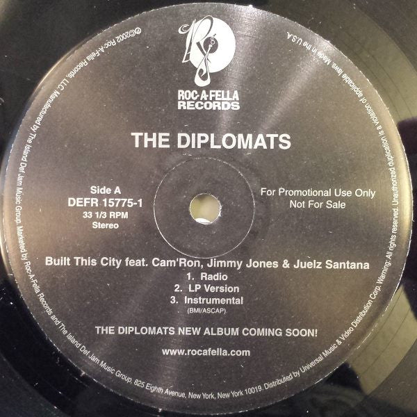 The Diplomats : Built This City / I'm Ready (12", Promo)