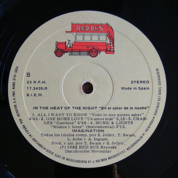 Imagination : In The Heat Of The Night (LP, Album)
