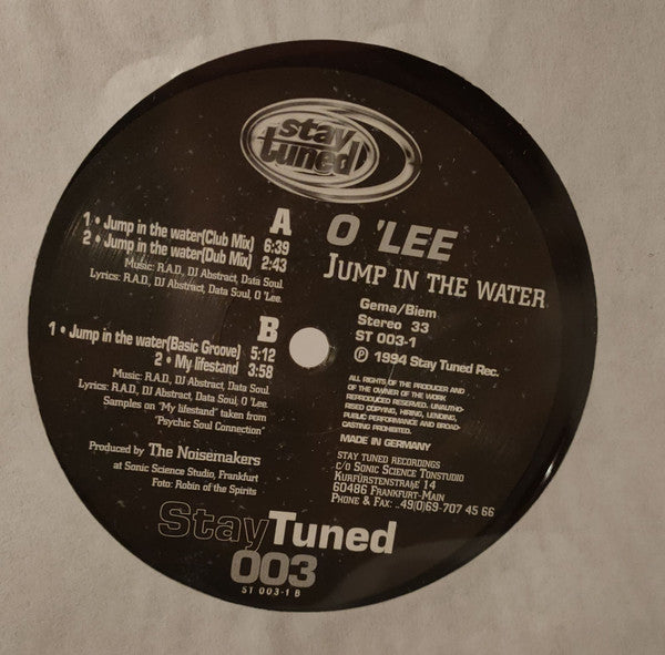 O'Lee : Jump In The Water (12")