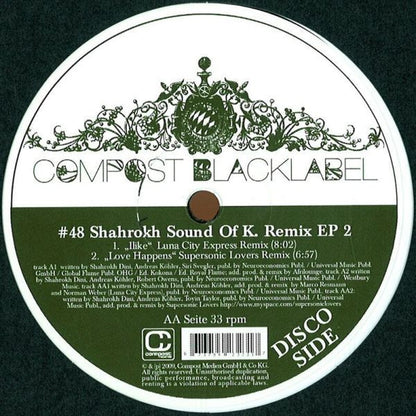 Shahrokh Sound Of K.* - Remix EP 2 (12", EP)