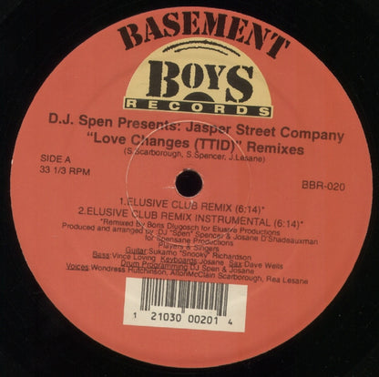 D.J. Spen* Presents Jasper Street Company* : Love Changes (TTID Remixes) (12")