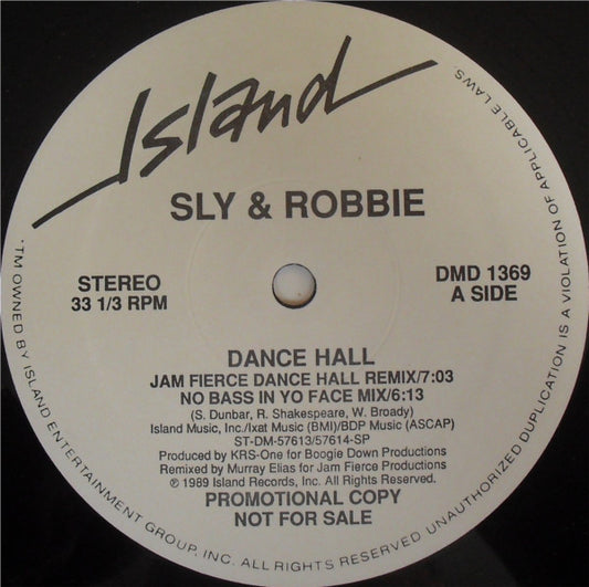 Sly & Robbie - Dance Hall (12", Promo)