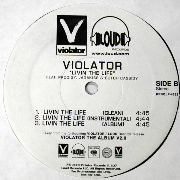 Violator  - Next Generation / Livin The Life (12", Single, Promo)