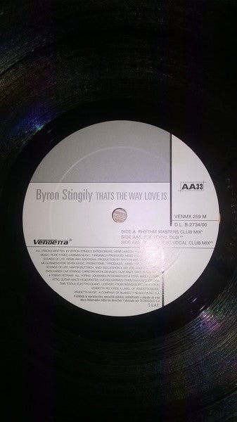 Byron Stingily : That's The Way Love Is (12")