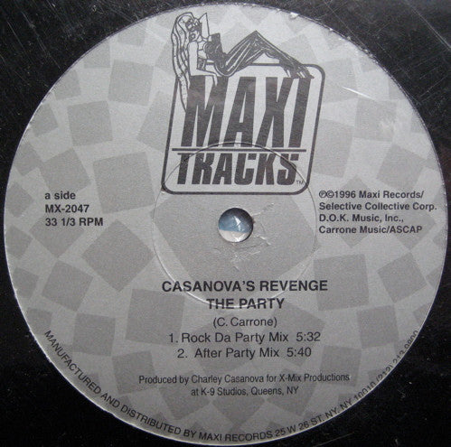 Casanova's Revenge - The Party (12", Single)