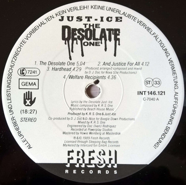 Just-Ice : The Desolate One (LP, Album)