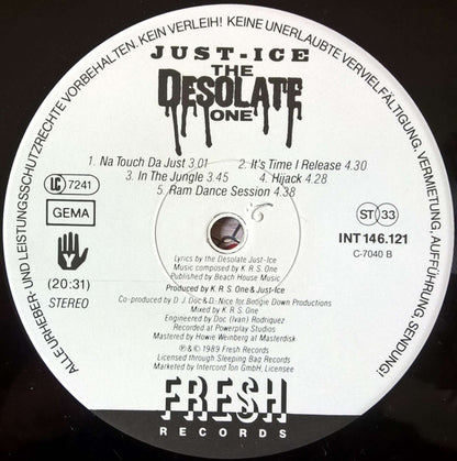 Just-Ice : The Desolate One (LP, Album)
