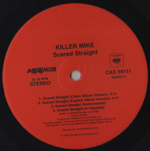 Killer Mike : A.D.I.D.A.S. / Scared Straight (12")