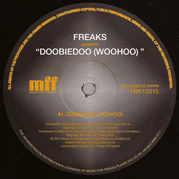 Freaks - Doobiedoo (Woohoo) (12")
