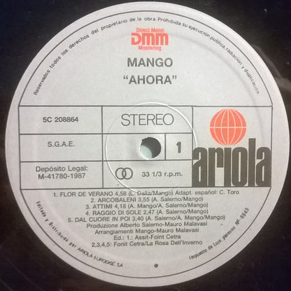 Mango  - Ahora (LP, Album)
