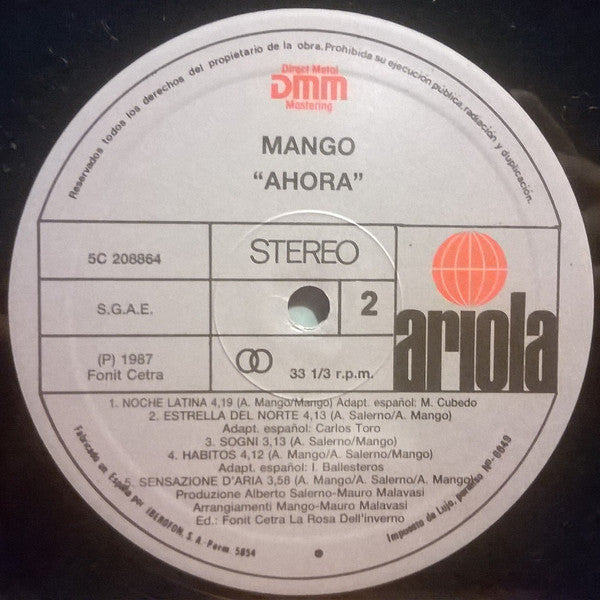 Mango  - Ahora (LP, Album)