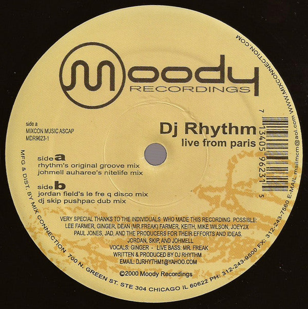 DJ Rhythm - Live From Paris (12")