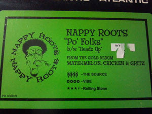 Nappy Roots : Po' Folks / Headz Up (12", Promo)