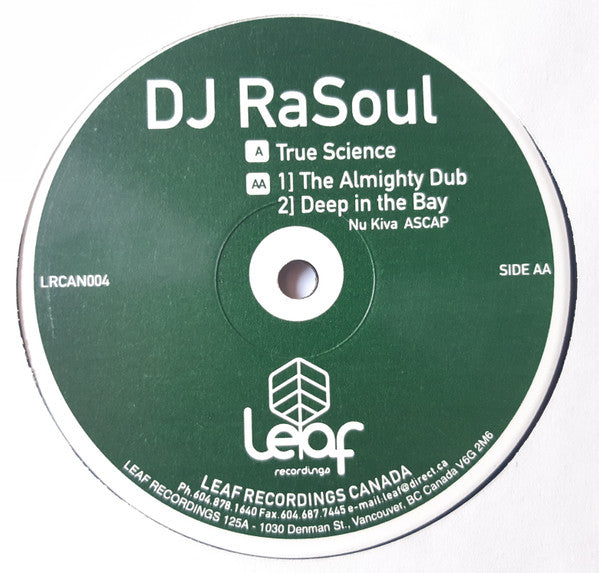 DJ RaSoul - True Science (12", RP)