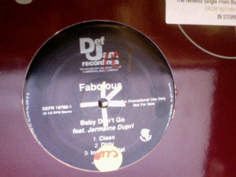 Fabolous : Baby Don't Go (12", Promo)