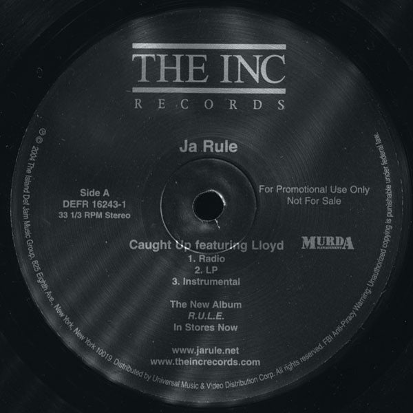 Ja Rule Featuring Lloyd : Caught Up (12", Single, Promo)